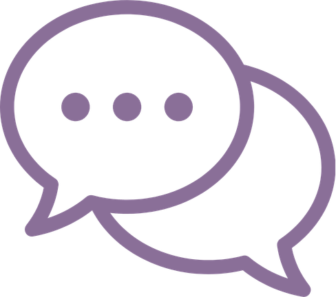 reto gratuito icono grupo chat lila